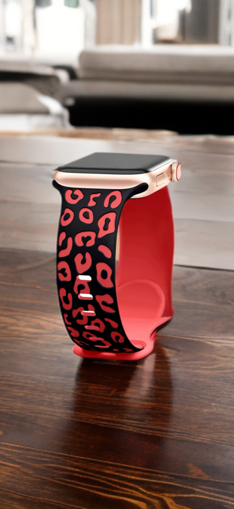 Engraved Leopard Sport Band for Apple Watch – Bold Elegance, Everyday Comfort