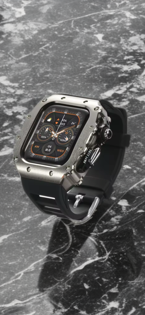Luxury Apple Watch Modification Kit – Titanium Look, Ultimate Protection