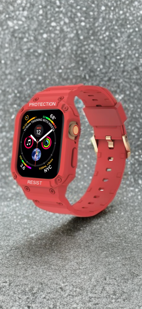 All-in-One Sport Band with Protective Case – Rugged Precision for Apple Watch