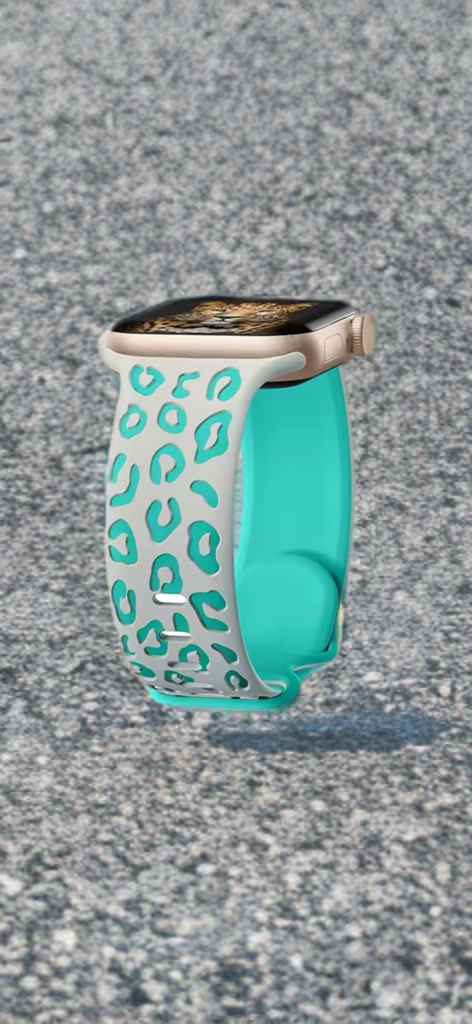 Engraved Leopard Sport Band for Apple Watch – Bold Elegance, Everyday Comfort
