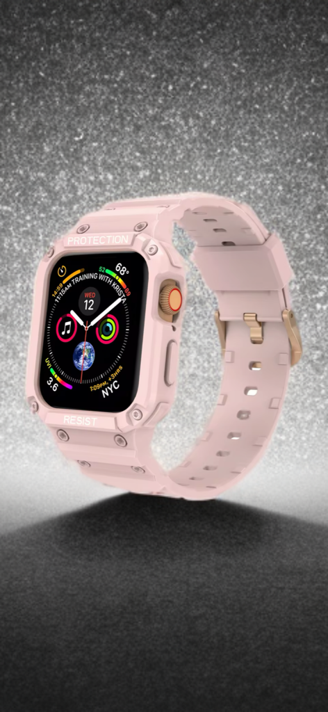 All-in-One Sport Band with Protective Case – Rugged Precision for Apple Watch