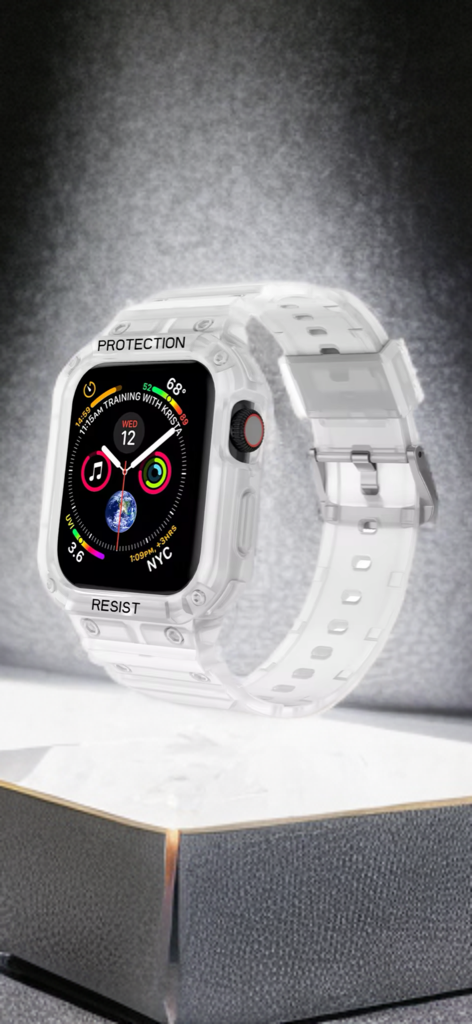 All-in-One Sport Band with Protective Case – Rugged Precision for Apple Watch