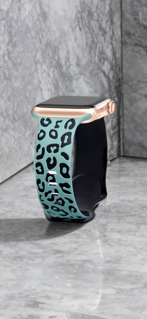 Engraved Leopard Sport Band for Apple Watch – Bold Elegance, Everyday Comfort