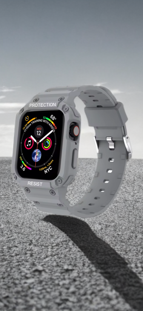All-in-One Sport Band with Protective Case – Rugged Precision for Apple Watch