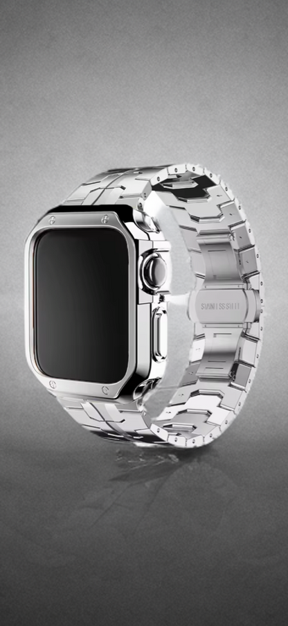 Stainless Steel Metal Band with TPU Case – Luxe Protection for Apple Watch