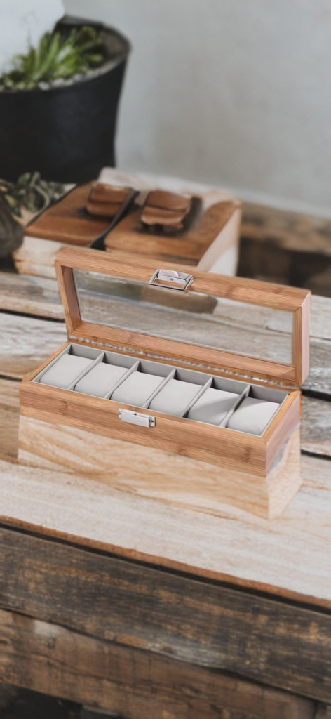 Bamboo Watch Storage Box – 6 or 12-Slot Collector’s Edition