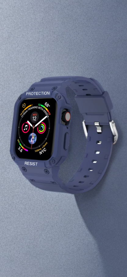 All-in-One Sport Band with Protective Case – Rugged Precision for Apple Watch
