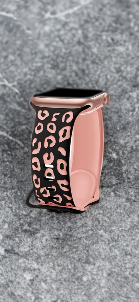 Engraved Leopard Sport Band for Apple Watch – Bold Elegance, Everyday Comfort