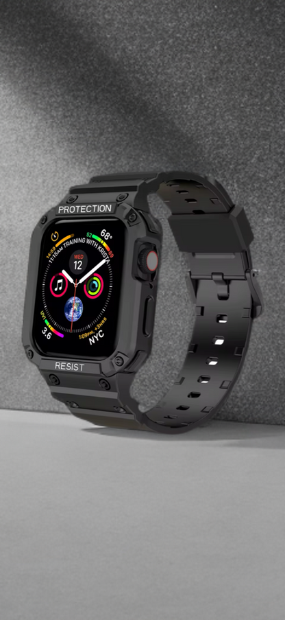 All-in-One Sport Band with Protective Case – Rugged Precision for Apple Watch