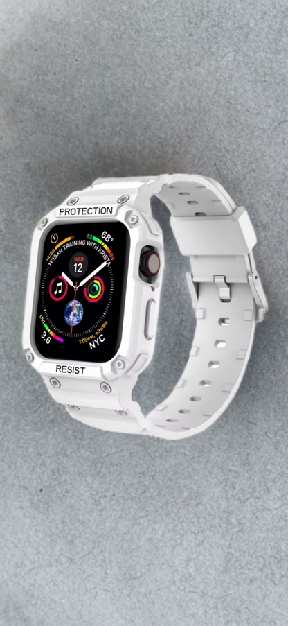 All-in-One Sport Band with Protective Case – Rugged Precision for Apple Watch