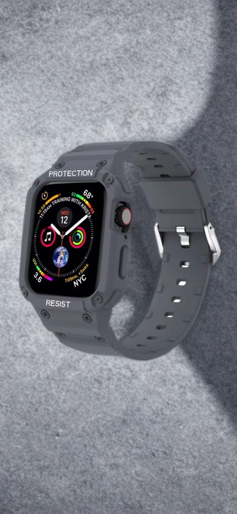 All-in-One Sport Band with Protective Case – Rugged Precision for Apple Watch